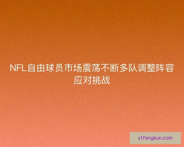 NFL自由球员市场震荡不断多队调整阵容应对挑战